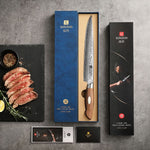 XINZUO 10 Inches 67 Layers Japanese AUS-10 Damascus Steel Carving Knife -Jiang Series