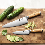 XINZUO Kitche Knife Set 2PCS Knife Set 5.2”Utility Knife+8.3”Chef Knife With High Quality Olive Wood Handle