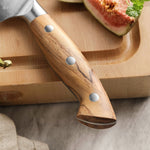 XINZUO Cheese Knife - Triple-Layer Composited Steel with Olive Wood Handle, Razor Sharp & Ergonomic Design-PIN Series