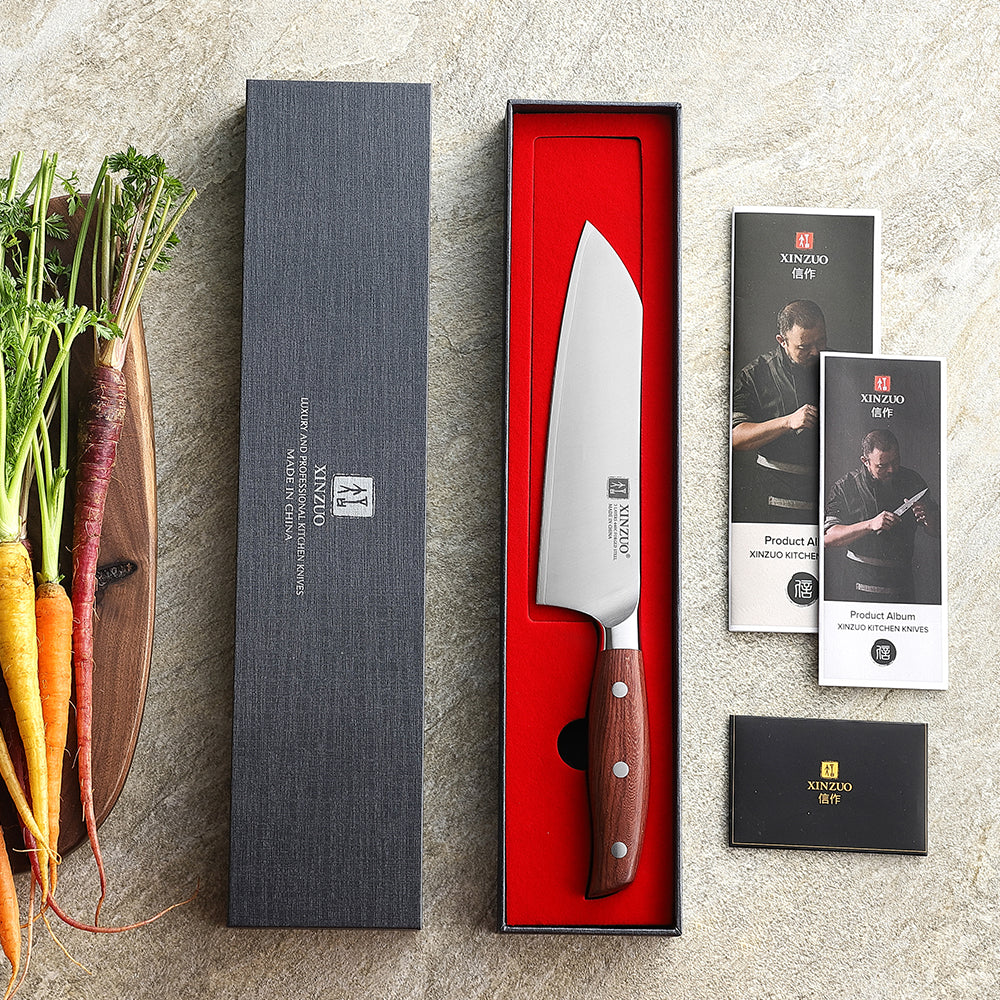 XINZUO Sharp And Durable Santoku Knife 440C Steel Core Hardness 60±1HRC