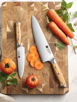 XINZUO Kitche Knife Set 2PCS Knife Set 5.2”Utility Knife+8.3”Chef Knife With High Quality Olive Wood Handle