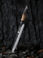 XINZUO 8.5 Inches 67 Layers Black Damascus Steel Bread Knife with  Burnt Oak Handle MO-Series