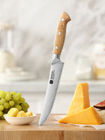 XINZUO Cheese Knife - Triple-Layer Composited Steel with Olive Wood Handle, Razor Sharp & Ergonomic Design-PIN Series