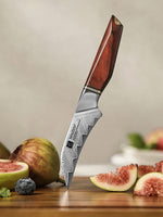 XINZUO Xing Series 3 Inches Paring Knife - 14Cr14MoVNb Steel Core With Wooden Sheath  Eco-Friendly Gift Package