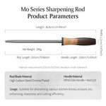 XINZUO 9 Inch Knife Sharpening Rod - High Carbon Steel Chrome Plated Honing Steel with Ergonomic Handle for Professional & Home Kitchen Use