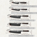 XINZUO Ji Series 5PCS Damascus Steel Knife Set 67-Layer Damascus Steel Blade 60±2 HRC Hardness Core 15° Ultra-Sharp Edge