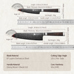 XINZUO Ji Series 2PCS Knife Set 67 Layers Damascus Super Steel 5.3”Utility Knife+8.3"Bunka Knife Hand-forged Kitchen Knife