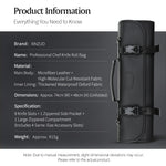 XINZUO Kitchen Knife Roll Bag, Microfiber Leather & Thickened Canvas Knife Storage Wrap with 8 Slots, Portable Wear-resistant Knife Carrier for Professional Chefs Camping Kitchen
