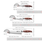 XINZUO Forged Kitchen Knife Set 7PCS Knife Set 440C Steel Core 3 Layers Composite Steel Hardness 60±1HRC