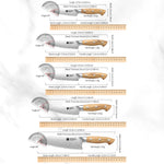 XINZUO 10 PCS Kitchen Knife Set - Triple-Layer Composited Steel with Olive Wood Handle, Razor Sharp & Ergonomic Design-PIN Series