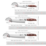 XINZUO Composite Steel 3PCS Kitchen Knife Set 440C Steel Core Ergonomic Handle Multifunctional Cooking Utensil