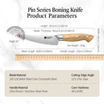 XINZUO Bone Fillet Knife - Triple-Layer Composited Steel with Olive Wood Handle, Razor Sharp & Ergonomic Design-PIN Series