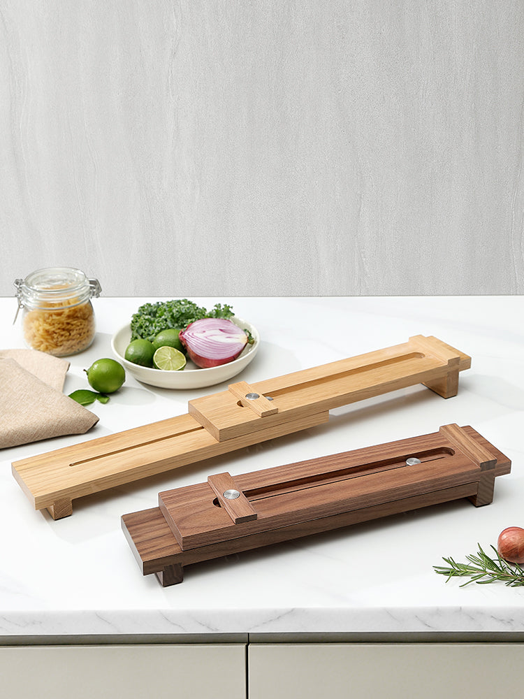 XINZUO Adjustable Solid Wood Whetstone Sharpening Stand, Extendable Walnut & White Oak Sharpening Holder for Kitchen Knife Sharpening, Sink Mount Stable Sharpening Support Stand