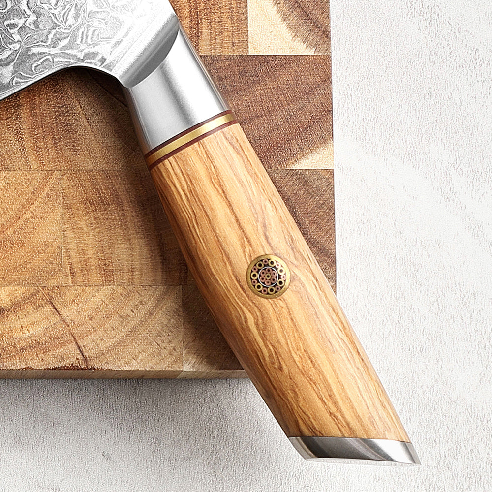 XINZUO Lan Series 73 Layers Damascus Powder Steel 7.5 inch Cleaver knife.