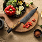 XINZUO 8.3 Inches Bunka Knife Ultra Sharp ZDP-189 Damascus Chef Knife Ergonomic Octagonal Handle Cooking Knife