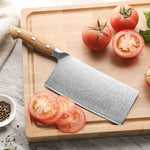 XINZUO Professional Chinese Meat Cleaver Knife - Triple-Layer Composited Steel with Olive Wood Handle, Razor Sharp & Ergonomic Design-PIN Series