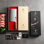 XINZUO 7.5 Inches Meat and Bone Knife, 3-Layer Forged Steel with Red Sandalwood Handle &amp; Copper Rivets, 58-60HRC - Multi-Purpose Chef's Cleaver