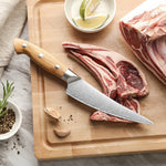 XINZUO Bone Fillet Knife - Triple-Layer Composited Steel with Olive Wood Handle, Razor Sharp & Ergonomic Design-PIN Series