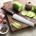 XINZUO 8.1 Inches Bunka Knife 3 Layers Composite Steel Razor Sharp Kitchen Knife