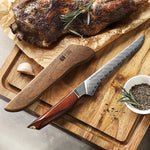 XINZUO Xing Series Ergonomic Rosewood Boning Knife –73 Layers Damascus Steel With 14Cr14MoVNb Core