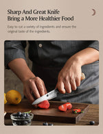 XINZUO Zhen XZ05 Series ZDP-189 Powder Paring Knife 4.5 Inch, Made of Three-layer Composite Steel, Hardness Reaches 65-67HRC, Desert lronwood Octagonal HandIe