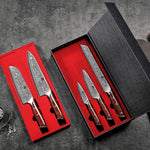 XINZUO 5-Piece 67 Layers Damascus Knife Set—Core Hardness 60±2HRC, Ultra-Sharp Kitchen Knives for Home Chefs & Daily Meal Prep