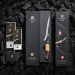 XINZUO 7.5 Inch Flexible Fillet Knife 67 Layers Damascus Steel with Burnt Oak Handle – Precision Fish & Boneless Meat Preparation Tool