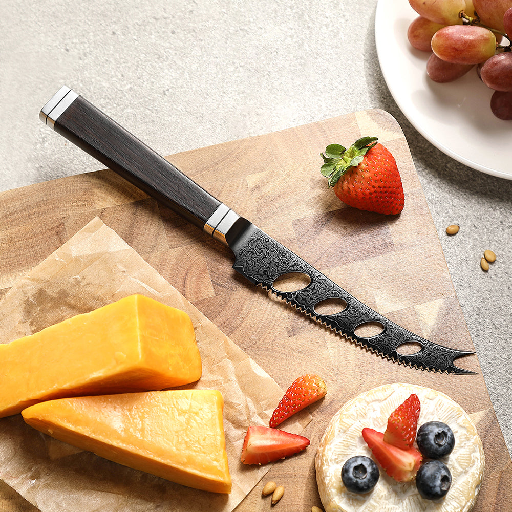 XINZUO Ji Series 67-Layer Damascus Cheese Knife, 12Cr18MoV Core,Suitable for Cutting Cheese and Bread