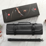 XINZUO Kitchen Knife Roll Bag, Microfiber Leather & Thickened Canvas Knife Storage Wrap with 8 Slots, Portable Wear-resistant Knife Carrier for Professional Chefs Camping Kitchen