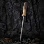 XINZUO 9 Inch Knife Sharpening Rod - High Carbon Steel Chrome Plated Honing Steel with Ergonomic Handle for Professional & Home Kitchen Use