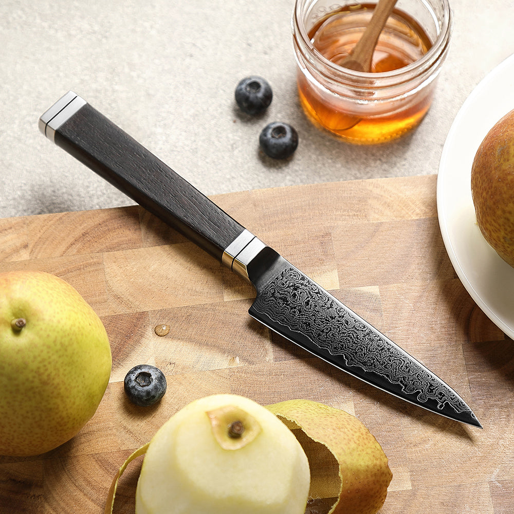 XINZUO Ji Series 4.1 Inches Sharp Paring Knife 67 Layers Damascus Steel Hand-forged Kitchen Knife