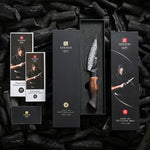 XINZUO 4 Inches 67 Layers Black Damascus Steel Paring Knife with  Burnt Oak Handle MO-Series