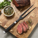 XINZUO Ji Series Professional Forged Carving Fork,430 Stainless Steel,Japanese Square Ebony Handle