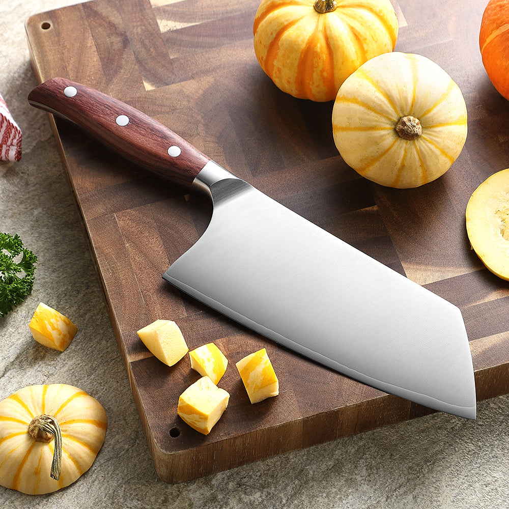 XINZUO High-Performance Cleaver Knife 7.1 Inches 3-Layer Composite Steel Blade for Kitchen Cooking