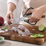XINZUO Multi-Functional Kitchen Scissors 119 Layers Damascus Steel Iridescent Finish-Effort-saving Design