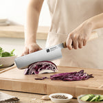 XINZUO Premium Nakiri Knife,Aogami No.2 Carbon Steel,Ergonomic Sharp Kitchen Chef Knife for Home & Professional Use