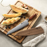 XINZUO Xing Series 10.1 Inches Bunka Knife - 73 Layers Damascus Steel  Ergonomic Rhomboid Rosewood Handle, For Home & Pro Kitchen