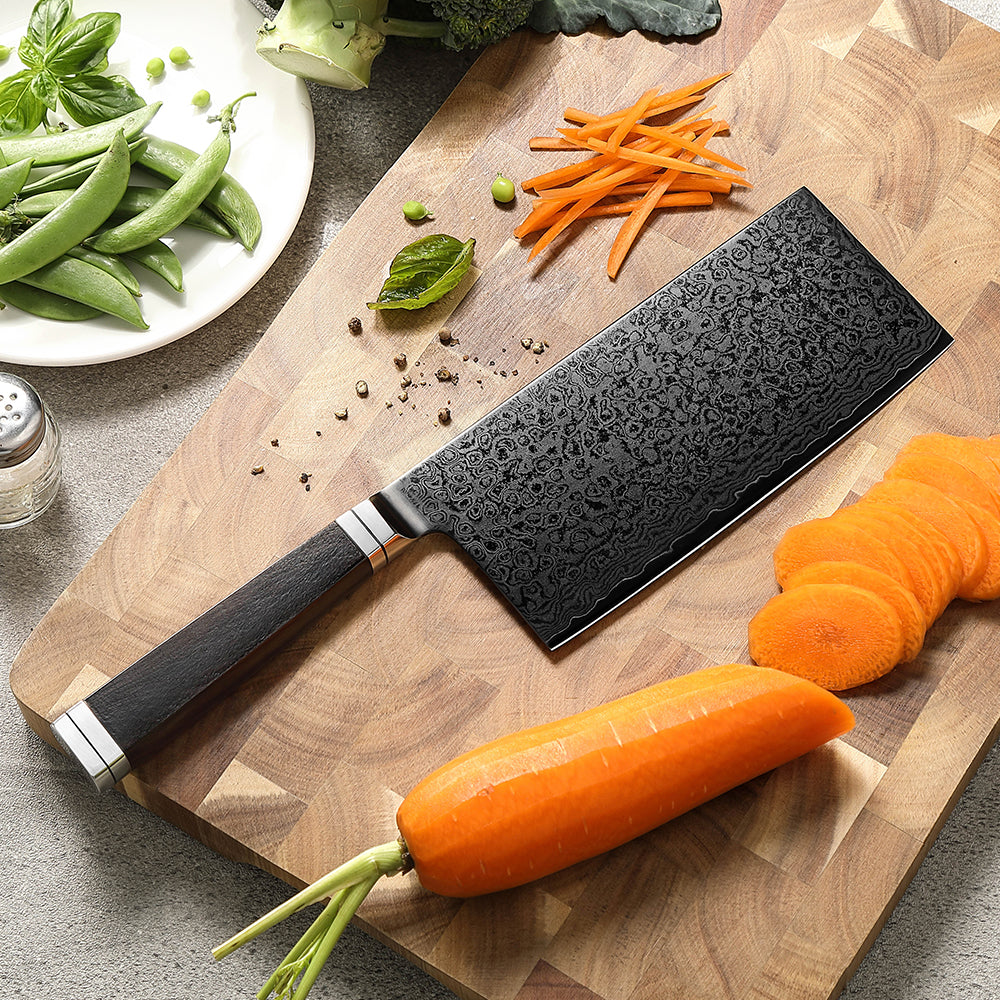 XINZUO Ji Series Chinese Cleaver Knife,7.1 Inches Kitchen Knife,High Hardness 60±2HRC,Cut Vegetable&Meat