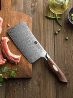 XINZUO 6.9 Inches Bone Chopper, 110 Layers Damascus Steel, High Hardness Kitchen Knife, Suitable for Daily Kitchen Chops