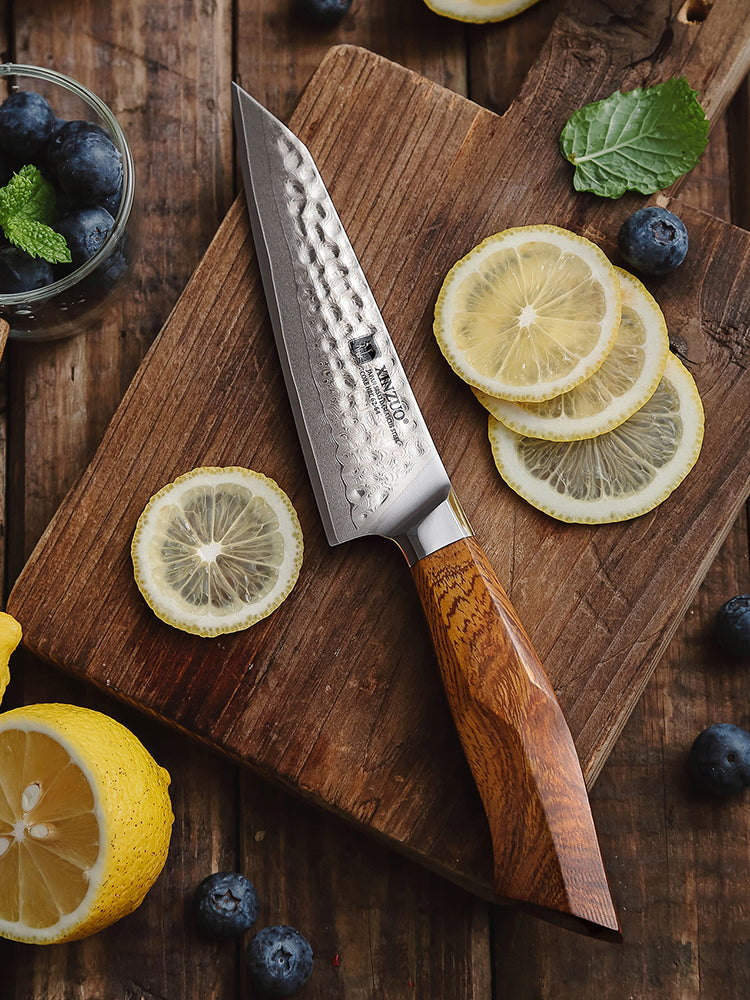 XINZUO FENG STRIA HAMMER DAMASCUS SERIES 5'' inch Utility Knife
