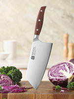 XINZUO High-Performance Cleaver Knife 7.1 Inches 3-Layer Composite Steel Blade for Kitchen Cooking