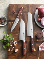 XINZUO Composite Steel 3PCS Kitchen Knife Set 440C Steel Core Ergonomic Handle Multifunctional Cooking Utensil