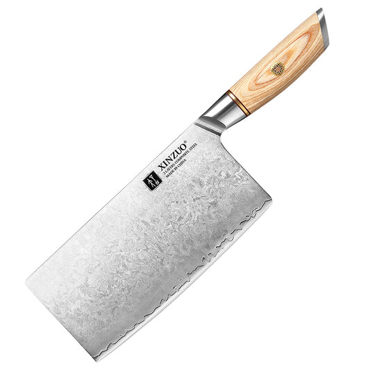 XINZUO Lan Series 3-layer Composite Steel 7.5 inches Cleaver Knife