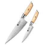 XINZUO Lan Series 3-layer Composite Steel 2PCS Knife Set