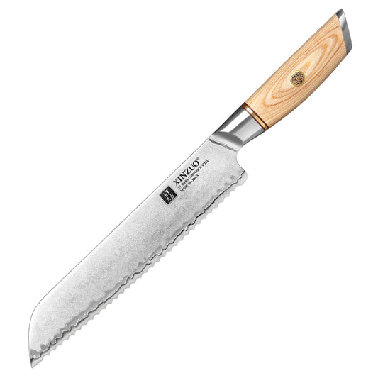 XINZUO Lan Series 3-layer Composite Steel  8.5 inches Bread Knife