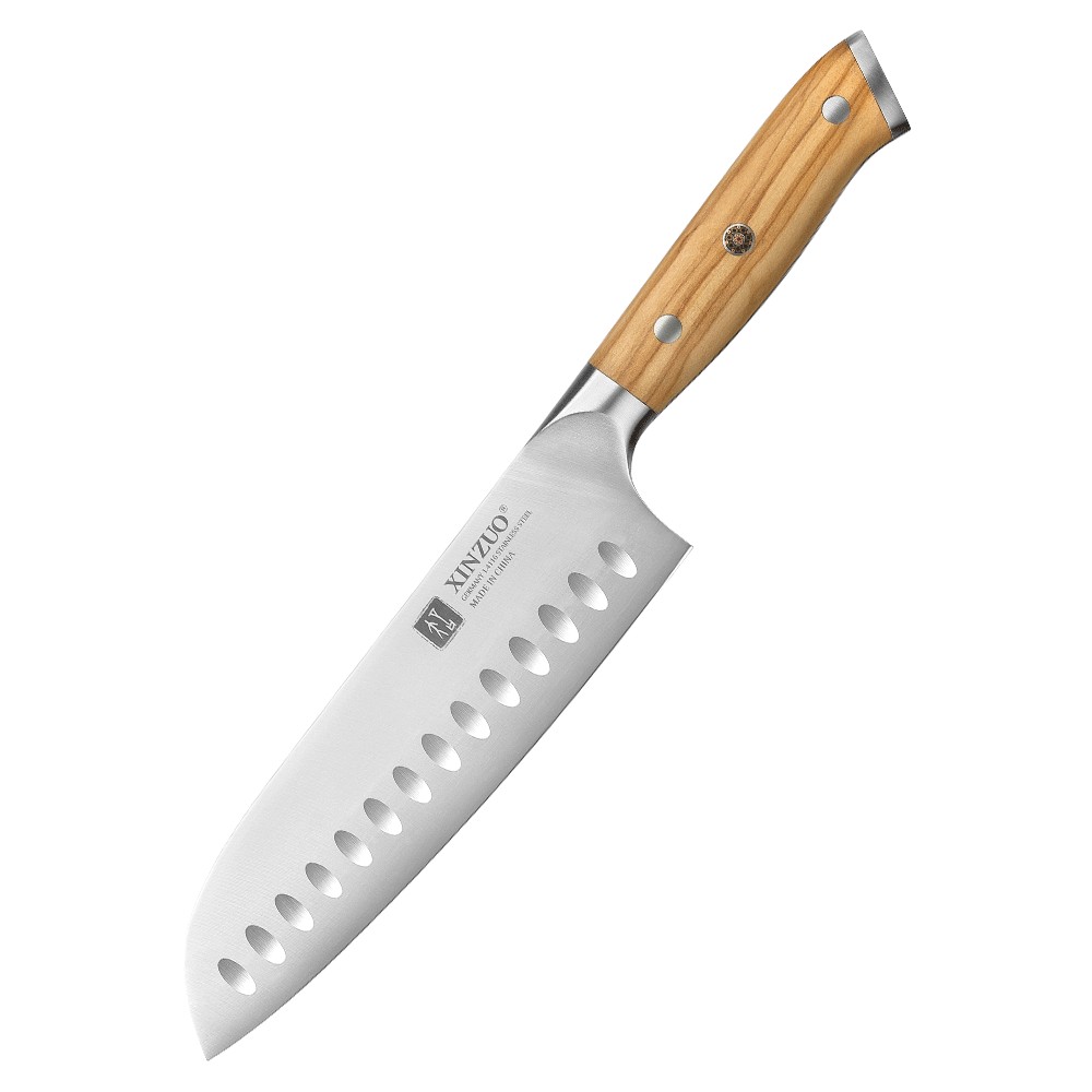 XINZUO Durable And Sharp 7.1 Inches Santoku Knife Japanese Kitchen Knife Hardness 56-58 HRC - A Good Choice for Gifts