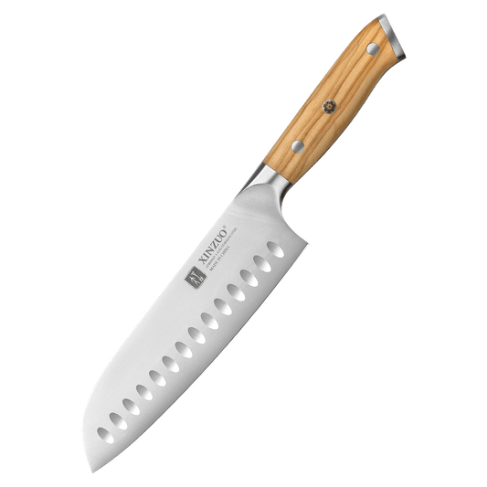XINZUO Durable And Sharp 7.1 Inches Santoku Knife Japanese Kitchen Knife Hardness 56-58 HRC - A Good Choice for Gifts