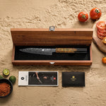 XINZUO Professional Utility Knife 49 Layers Damascus Steel ZDP189 Powder Steel Core Cooking Utensils