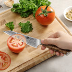 XINZUO Sharp Kitchen Utility Knife 5.3” High Carbon Damascus Steel Knife with Comfort Grip Handle Ideal for Slicing Dicing Chopping