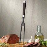 XINZUO Ji Series Professional Forged Carving Fork,430 Stainless Steel,Japanese Square Ebony Handle